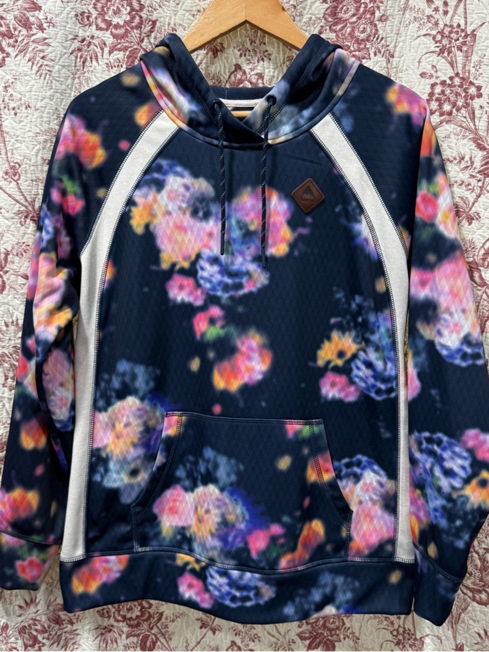 Burton DryRide Hoodie Fleece Lined Multicolor Print Men’s L